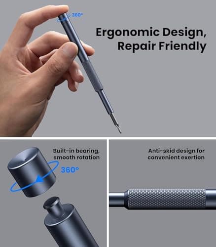 Wesdut 37-in-1 Small Precision Screwdriver Set, Professional Magnetic Mini Repair Tool Kit for Phone, Computer,Watch,Laptop,Macbook,Ring Doorbell,Eyeglass,Electronic, [Bearing Stee