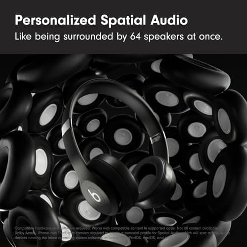 Beats Solo 4 - Wireless On-Ear Bluetooth Headphones, Up to 50-Hour Battery Life, Ultra-Lightweight Comfort, Powerful and Balanced Sound, Apple & Android Compatible - Matte Black thumbnail 4