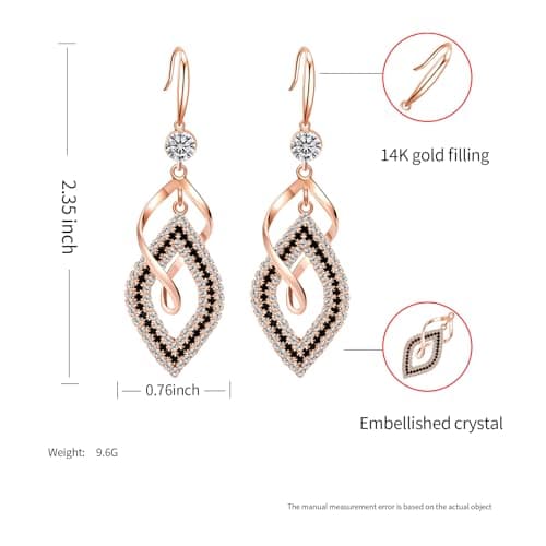 Miniatura de Aretes largos estilo bohemio con zirconias para mujer 3