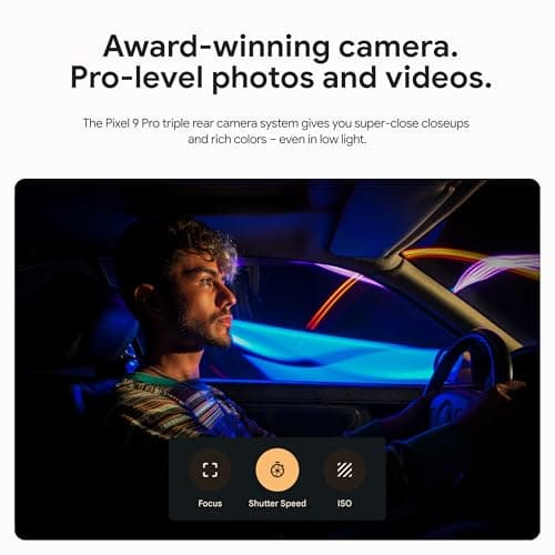 Google Pixel 9 Pro XL - Unlocked Android Smartphone with Gemini, Triple Rear Camera System, 24-Hour Battery, and 6.8" Super Actua Display - Obsidian - 128 GB thumbnail 3