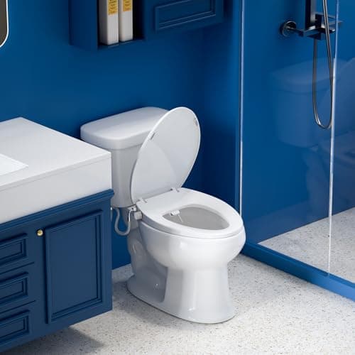 Elongated Bidet Toilet Seat – Non-Electric, Slow-Close Lid, Adjustable Water Pressure, Self-Cleaning Dual Nozzles for Frontal & Rear Wash, Leak-Resistant Brass Inlet, Easy Installa thumbnail 7