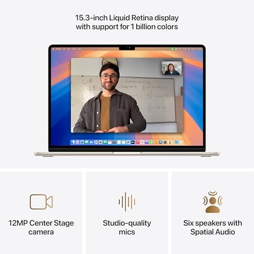 Miniatura de Apple 2025 MacBook Air 15-inch Laptop with M4 chip: Built for Apple Intelligence, 15.3-inch Liquid Retina Display, 24GB Unified Memory, 512GB SSD Storage, 12MP Center Stage Camera, 4