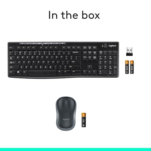 Logitech MK270 Wireless Keyboard and Mouse Combo for Windows, 2.4 GHz Wireless, Compact Mouse, 8 Multimedia and Shortcut Keys, 2-Year Battery Life, for PC, Laptop - Black thumbnail 11