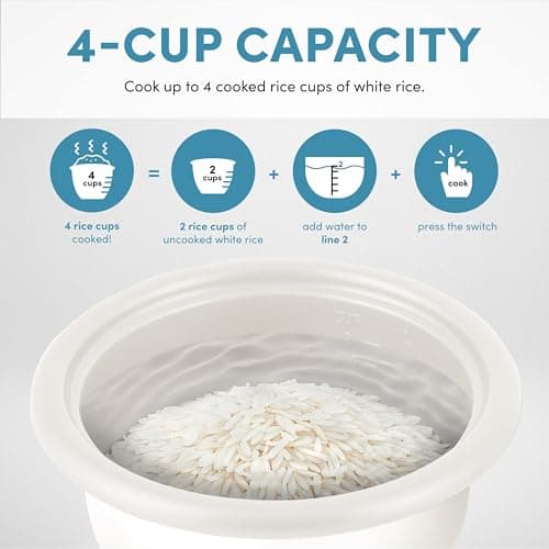 AROMA® Mini Rice Cooker, 2-Cup (Uncooked) / 4-Cup (Cooked), Grain Cooker, Soup Maker, Oatmeal Cooker, Auto Keep Warm, 1 Qt, Pink, ARC-302NGP thumbnail 6