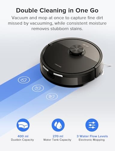 roborock Q7 L5 Robot Vacuum and Mop Combo, 8,000Pa Suction, Upgraded from Q5 Pro, Dual Anti-Tangle System, LiDAR Navigation, Multi-Level Mapping, Self-Charging Robotic Vacuum Clean thumbnail 4