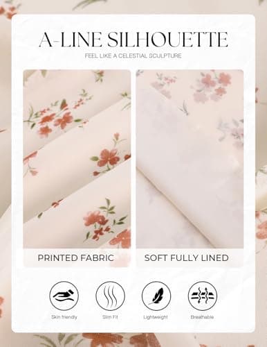 Belle Poque Floral Dress for Women Wedding Guest 2026 Spring Summer Midi Flowy Tea Party A Line Milkmaid Dresses Red M