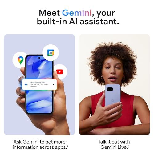 Google Pixel 9a con Gemini - Desbloqueado, Cámara Increíble y Seguridad Avanzada (128 GB, Porcelana)