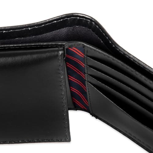 Miniatura de Tommy Hilfiger Men's Leather Wallet – Slim Bifold with 6 Credit Card Pockets and Removable ID Window, Casual Black Ranger, One Size 6