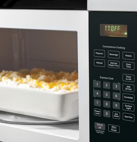 Horno de Microondas GE de 30" Sobre Estufa, 1.6 ft³, Acero Inoxidable