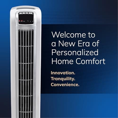 Lasko Oscillating Tower Fan with Remote Control, 3 Quiet Speeds, Timer for Bedroom, Kitchen, Office Use, White, 36" 2510 thumbnail 7