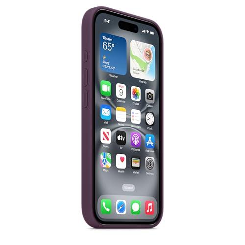 Apple iPhone 16 Silicone Case with MagSafe and Camera Control: Lightweight Phone Case, Wireless Charging Compatible, Smooth Matte Finish; Plum thumbnail 5