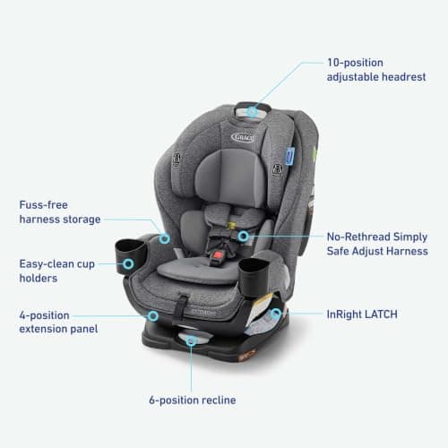 Miniatura de Graco Extend2Fit Silla de Auto Convertible 3 en 1, Cullen 8