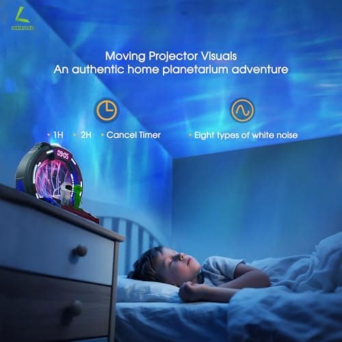 L LOHAS LED Galaxy Projector Night Light, Space Portal Night Light