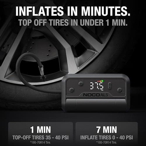 NOCO Air AL5 17 LPM 12V Cordless Tire Inflator & Portable Air Compressor thumbnail 4