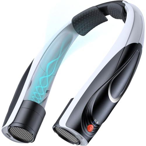Tenvolti Portable Neck Fan - 6000mAh Rechargeable Personal Fan with 6 Speeds, 360° Cooling Surround Airflow, 20H Long Battery Life Hands-Free Wearable Fan for Outdoor Travel, Offic