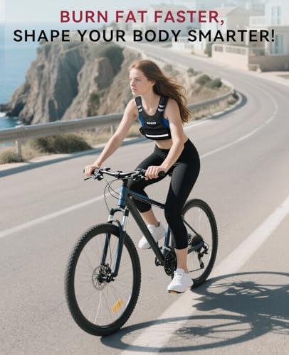 HAPBEAR Adjustable Weighted Vest for Men and Women, 4-10lbs with 6 Ironsand Weights and Large Pocket, Weight Vest for Workout, Strength Training, Running, Walking, Muscle Building,