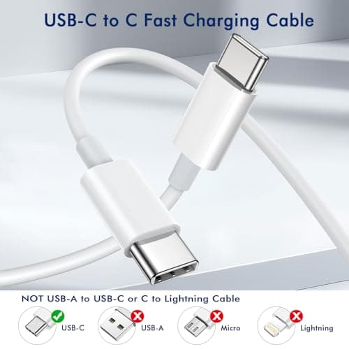 Miniatura de Cable USB C a USB C APFEN (1.8m, 2 Pzs), Carga Rápida Tipo-C 60W 5