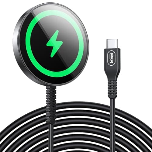 ESR for MagSafe Charger 15W Wireless Charger for iPhone 16 Pro Max/16 Pro/16/16 Plus/15/14/13/12 Apple Magnetic Charging Pad for AirPods 4/3/Pro/Pro 2 Galaxy S25 Series with Dual U