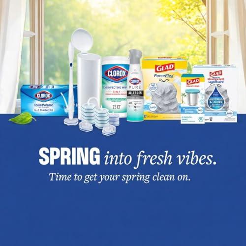 Clorox ToiletWand Disposable Toilet Cleaning System, Spring Cleaning Essential, ToiletWand, Storage Caddy, and 16 Disinfecting ToiletWand Scrubbing Pad Refills thumbnail 2