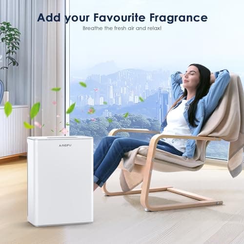 AMEIFU Air Purifiers for Home Large Room up to 2300sq.ft, H13 True Hepa Air Purifiers for Pets Hair, Dander, Smoke, Pollen, 3 Fan Speeds, 5 Timer Air Cleaner