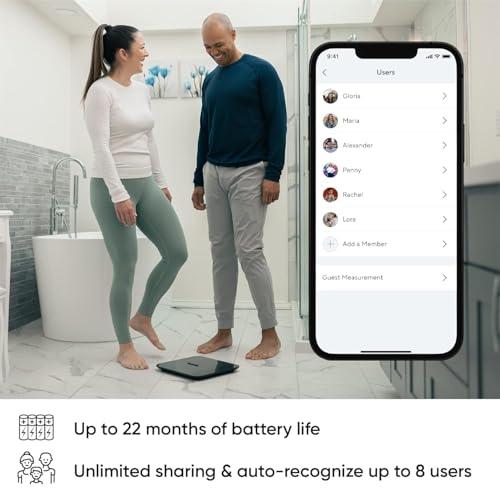 Wyze Smart Scale X - Digital Bathroom Scale for Body Weight, BMI, Body Fat, Muscle Mass, Heart Rate Monitor | Sync with Health Apps | for People, Baby & Pet, 400 lbs (Black) thumbnail 7