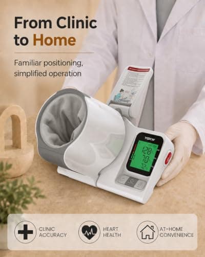 Blood Pressure Monitor, No-Wrap Barrel-Type Upper Arm Monitor for Home Use
