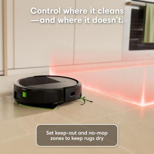 iRobot Roomba 115X Combo Robot Vacuum & Mop with AutoEmpty Dock, 15,000Pa, Self-Empties for 90 Days, Intense Power-Lifting Suction, LiDAR Navigation, Multiple Cleaning Modes, Avoids Mopping Carpet thumbnail 7