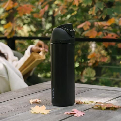 Owala FreeSip Stainless Steel Water Bottle 24 oz Very, Very Dark