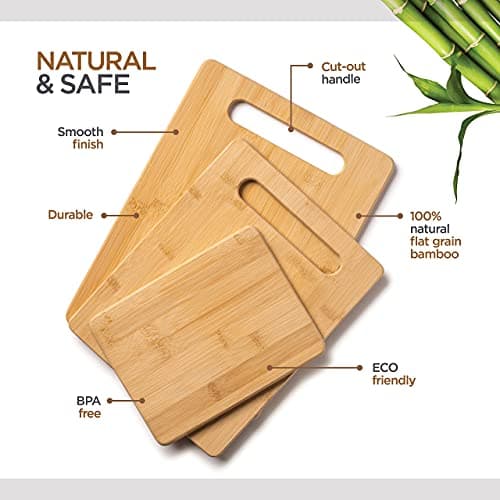 Miniatura de Tablas de Cortar de Bambú para Cocina [Set de 3] 4