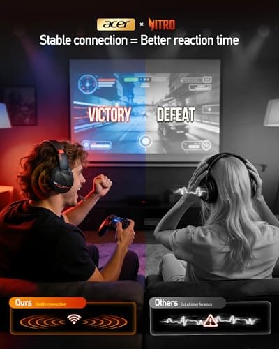 Audífonos Gamer Inalámbricos Acer para PS5/PC/Switch con Bluetooth y 100 Horas de Batería