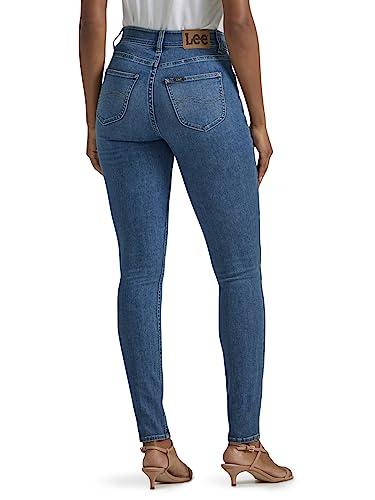 Lee Womens Ultra Lux Comfort with Flex Motion High Rise Skinny Jeans, Blue Format, 6 US thumbnail 2