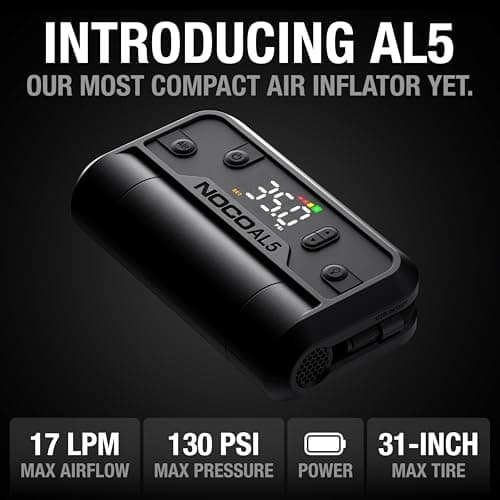 NOCO Air AL5 17 LPM 12V Cordless Tire Inflator & Portable Air Compressor thumbnail 2