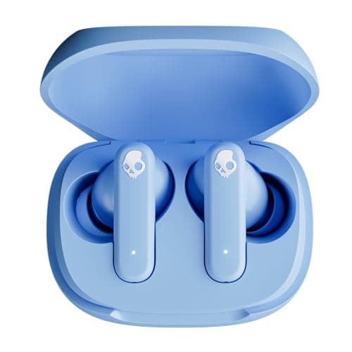 Skullcandy Smokin’ Buds Wireless Earbuds, Bluetooth Headphones, Noise Isolating Fit, Up to 20 Hours Battery, IPX4 Sweat and Water Resistant, Microphone for iPhone Android - Preppy 