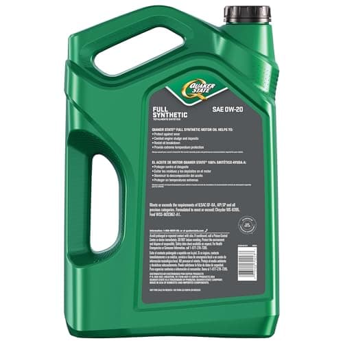 Quaker State Full Synthetic 0W-20 Motor Oil, 5 Quart