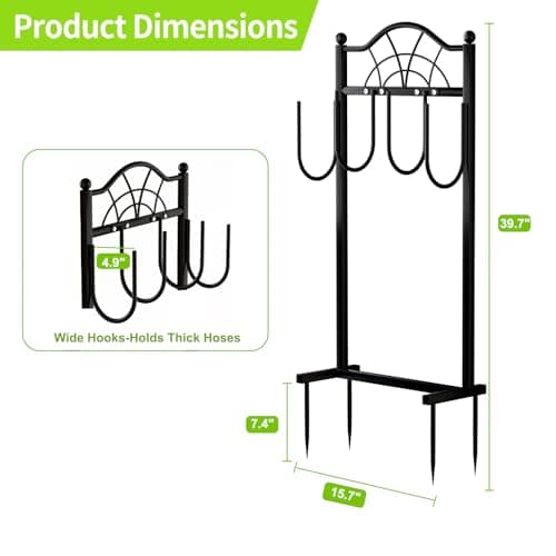 Shomextol Hose Holder,100ft Capacity Garden Hose holder,Fence Style