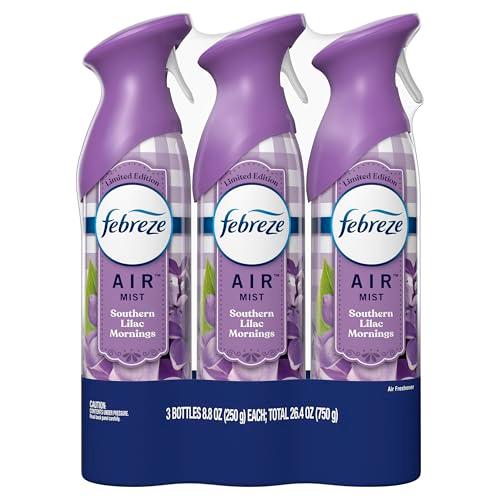 Febreze Air Mist Air Freshener Spray, Odor-Fighting Room Spray, Air Fresheners for Home and Bathroom and Kitchen, Aerosol Can, Southen Lilac Mornings Scent, Purple, 8.8oz (Pack of  thumbnail 9
