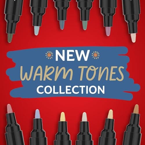 Sharpie Creative Markers, Warm Tones, Water-Based Acrylic Markers, Fine Tip, 12 Count thumbnail 2