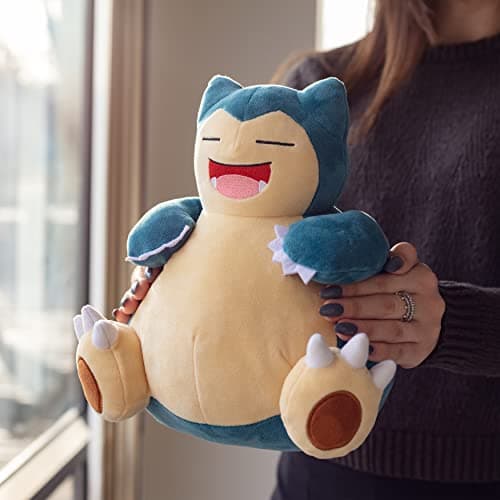 Pokemon 12" Large Snorlax Plush - Officially Licensed - Generation One - Authentic 12-inch Soft Stuffed Animal Toy Figure - Holiday Christmas Stocking Stuffer Gift for Kids, Boys, 