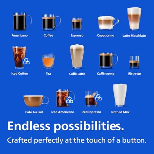 Philips 4400 Series Fully Automatic Espresso Machine, LatteGo Milk System, Integrated Grinder, 12 Hot & Iced Coffee Pre-Sets, Quick Start, SilentBrew, 15-Bar Pressure, Black Chrome thumbnail 2