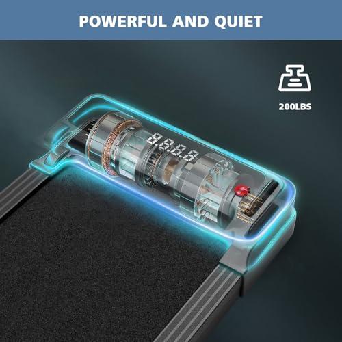 OLIXIS Walking Pad Treadmill for Home, Under Desk Treadmill for Small Space, Portable Design for Home Office Workouts, LED Display with Remote Control, Low Noise thumbnail 6