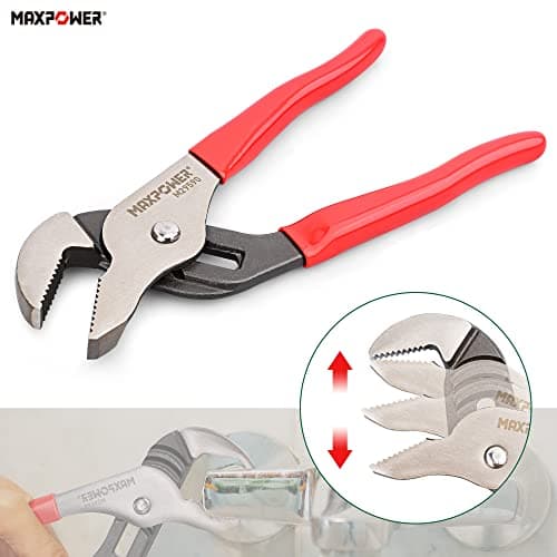 MAXPOWER Groove Joint Pliers Set, 8 inch and 12 inch Quick Adjustable Serrtated V Jaw Tongue and Groove Pliers thumbnail 4