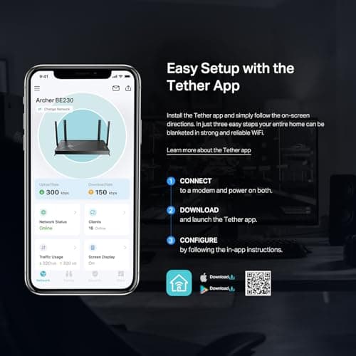 TP-Link Dual-Band BE3600 Wi-Fi 7 Router Archer BE230 | 4-Stream | 2×2.5G + 3×1G Ports, USB 3.0, 2.0 GHz Quad Core, 4 Antennas | VPN, EasyMesh, HomeShield, MLO, Private IOT | Free E thumbnail 9