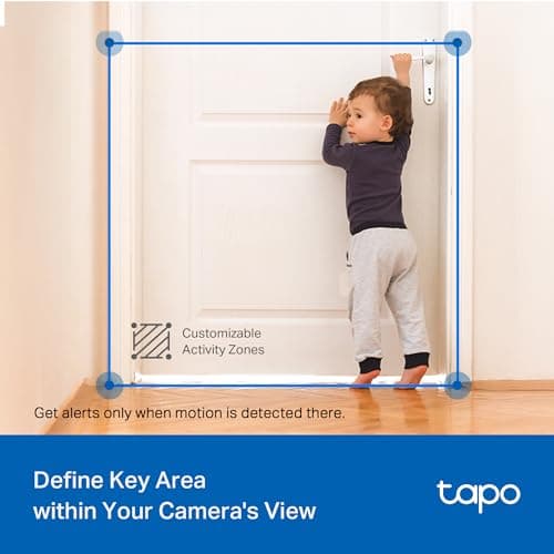 Tapo 2K Indoor/Outdoor Pan/Tilt Wired Security Camera - Baby Monitoring, Person & Baby Cry Detection, 360° Motion Tracking, Color Night Vision, Subscription-Free Local Storage or O thumbnail 6