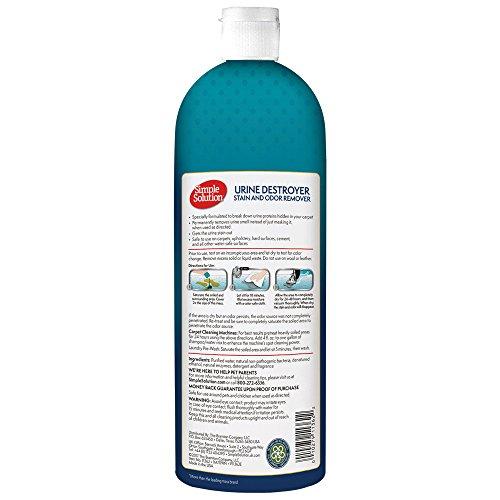 Simple Solution Urine Destroyer Enzymatic Cleaner | Pet Stain and Odor Remover with 2X Pro-bacteria Cleaning Power | 32 Ounces thumbnail 2