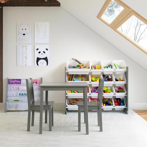 Set de Mesa y 2 Sillas de Madera Humble Crew para Actividades Infantiles - Gris