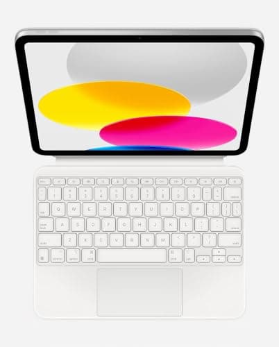 Miniatura de Apple Magic Keyboard Folio: Teclado y Funda Magnética para iPad (A16/10.ª Gen) con Trackpad – Blanco (Inglés EE. UU.) 7