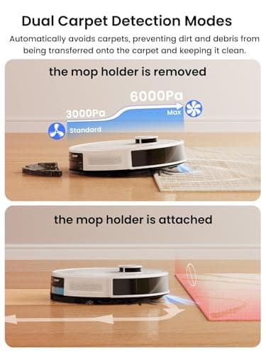 Lefant Robot Vacuum and Mop, 75-Day Self-Emptying, 6000Pa, LiDAR Navigation thumbnail 5