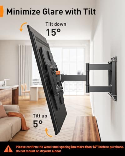 Soporte de pared articulado Perlegear para TV de 42-90" hasta 60 kg