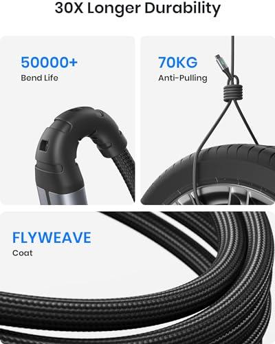 INIU USB C to USB C Cable, 240W Fast Charging Type C Charger Cord, Braided USBC Phone Charger Cable for iPhone 17 16 Pro Max Samsung S25 S24 Laptops MacBook Air 15 M3 iPad Switch [