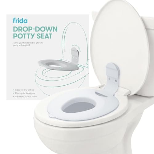 Asiento de entrenamiento para inodoro Frida Baby, fácil de limpiar y seguro